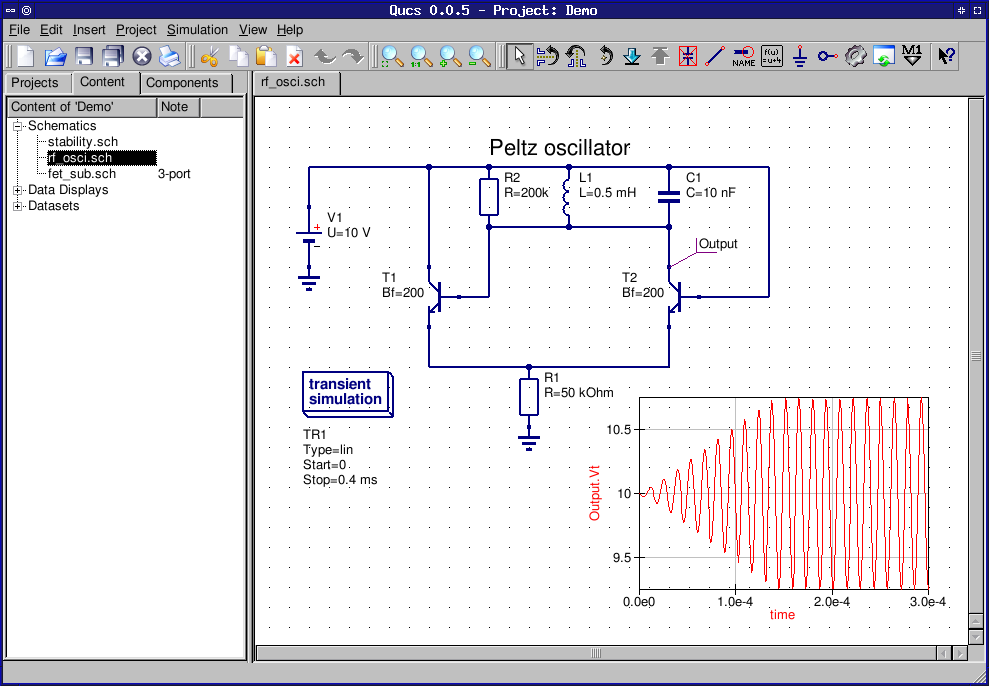 Combined Qucs Schematic