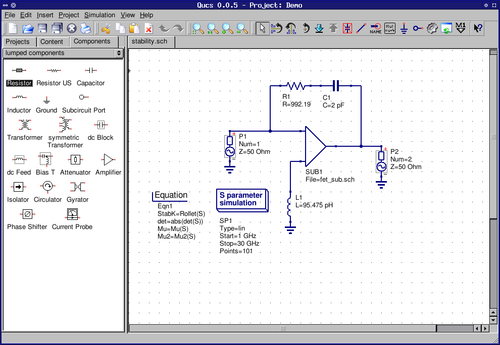 Qucs Schematic