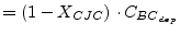 $\displaystyle = \left(1 - X_{CJC}\right)\cdot C_{BC_{dep}}$