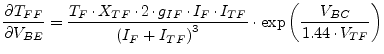$\displaystyle \frac{\partial T_{FF}}{\partial V_{BE}} = \dfrac{T_F\cdot X_{TF}\...
...I_F + I_{TF}\right)^3}\cdot \exp{\left(\dfrac{V_{BC}}{1.44\cdot V_{TF}}\right)}$