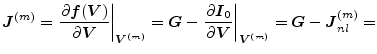 $\displaystyle \boldsymbol{J}^{(m)} = \left.\frac{\partial\boldsymbol{f}( \bolds...
...ght\vert _{\boldsymbol{V}^{(m)}} = \boldsymbol{G} - \boldsymbol{J}_{nl}^{(m)} =$