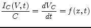 $\displaystyle \dfrac{I_C(V, t)}{C} = \dfrac{d V_C}{d t} = f(x,t)$