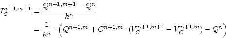 \begin{displaymath}\begin{split}I_C^{n+1,m+1} &= \dfrac{Q^{n+1,m+1} - Q^{n}}{h^{...
...\cdot (V_C^{n+1,m+1} - V_C^{n+1,m}) - Q^{n} \right) \end{split}\end{displaymath}