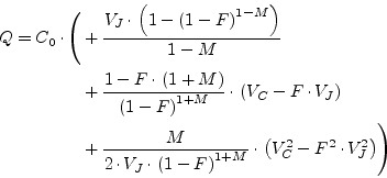 \begin{displaymath}\begin{split}Q = C_0\cdot \Biggl( & + \dfrac{V_J\cdot \left(1...
...}} \cdot\left(V_C^2 - F^2\cdot V_J^2\right) \Biggr) \end{split}\end{displaymath}