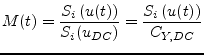 $\displaystyle M(t) = \dfrac{S_i\left( u(t) \right)}{S_i(u_{DC})} = \dfrac{S_i\left( u(t) \right)}{C_{Y,DC}}$